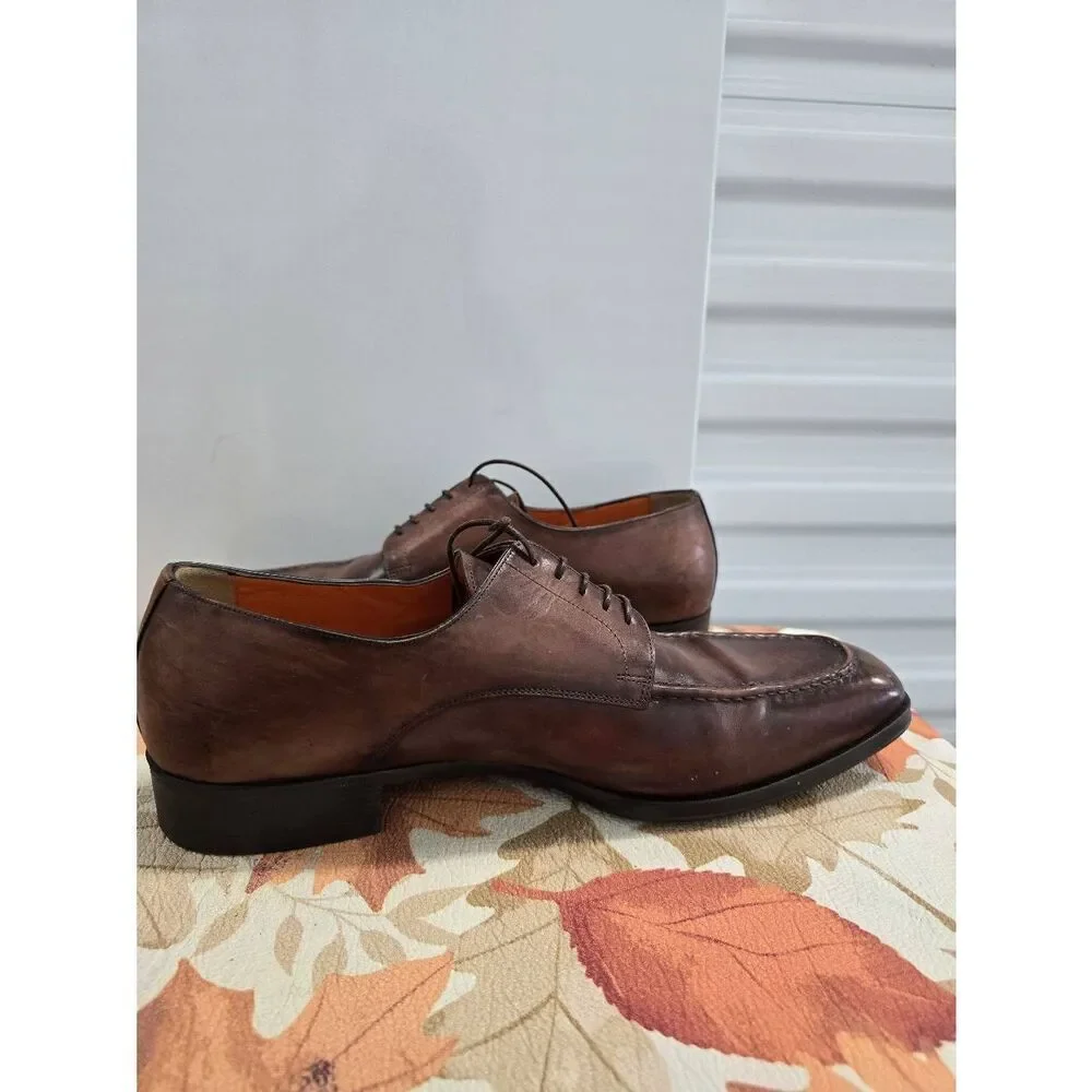 Santoni Made in Italy Men’s Leather Dress Shoes Size 11.5 Brown
